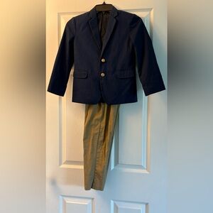 Boys IZOD Navy Blazer Set with Gold Buttons Size 7
